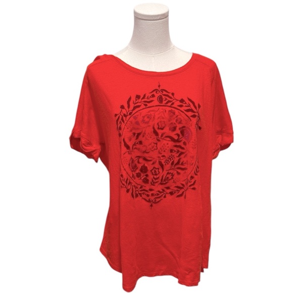 Lucky Brand Vivid Red Graphic Tee - Picture 3 of 12